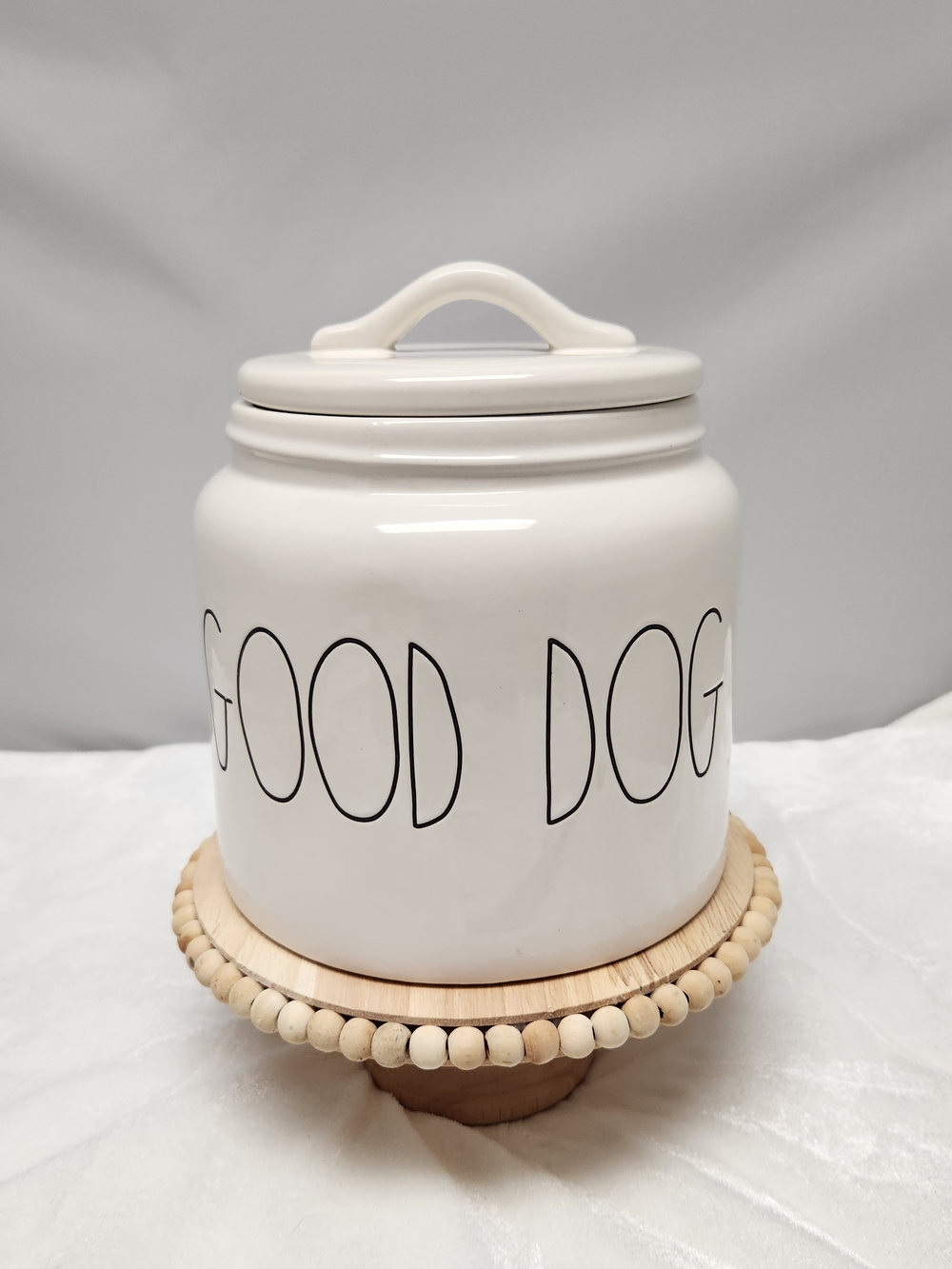 Rae Dunn White 'GOOD DOG' Ceramic Treat Jar